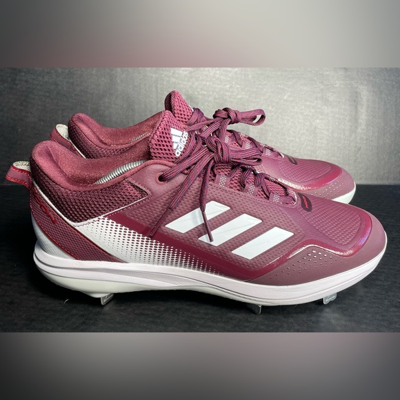 Adidas Icon 7 ‘Team Maroon’ Metal Baseball Cleats [FZ1555 ] Men’s Size 13 New - Picture 2 of 10